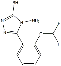 4-amino-5-[2-(difluoromethoxy)phenyl]-4H-1,2,4-triazole-3-thiol Struktur