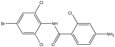 4-amino-N-(4-bromo-2,6-dichlorophenyl)-2-chlorobenzamide Struktur