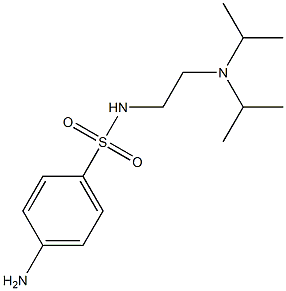 4-amino-N-{2-[bis(propan-2-yl)amino]ethyl}benzene-1-sulfonamide Struktur