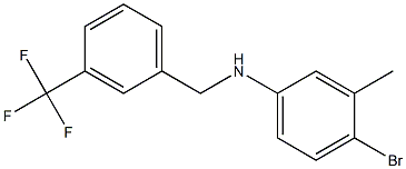 4-bromo-3-methyl-N-{[3-(trifluoromethyl)phenyl]methyl}aniline Struktur