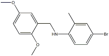 4-bromo-N-[(2,5-dimethoxyphenyl)methyl]-2-methylaniline Struktur