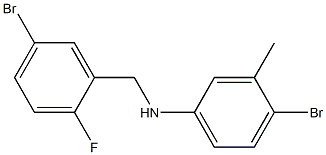 4-bromo-N-[(5-bromo-2-fluorophenyl)methyl]-3-methylaniline Struktur