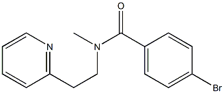 4-bromo-N-methyl-N-[2-(pyridin-2-yl)ethyl]benzamide Struktur