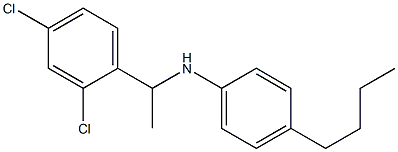 4-butyl-N-[1-(2,4-dichlorophenyl)ethyl]aniline Struktur