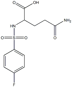 4-carbamoyl-2-[(4-fluorobenzene)sulfonamido]butanoic acid Struktur