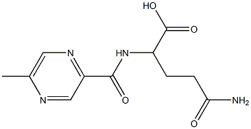 4-carbamoyl-2-[(5-methylpyrazin-2-yl)formamido]butanoic acid Struktur