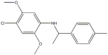 4-chloro-2,5-dimethoxy-N-[1-(4-methylphenyl)ethyl]aniline Struktur