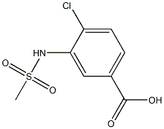 4-chloro-3-[(methylsulfonyl)amino]benzoic acid Struktur