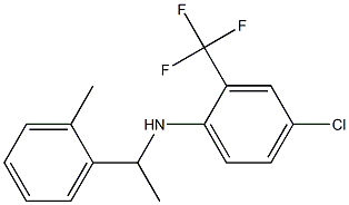 4-chloro-N-[1-(2-methylphenyl)ethyl]-2-(trifluoromethyl)aniline Struktur