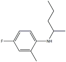 4-fluoro-2-methyl-N-(pentan-2-yl)aniline Struktur