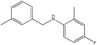 4-fluoro-2-methyl-N-[(3-methylphenyl)methyl]aniline Struktur