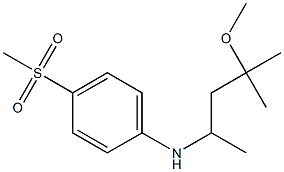 4-methanesulfonyl-N-(4-methoxy-4-methylpentan-2-yl)aniline Struktur