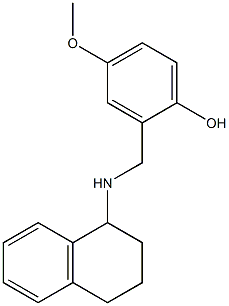 4-methoxy-2-[(1,2,3,4-tetrahydronaphthalen-1-ylamino)methyl]phenol Struktur