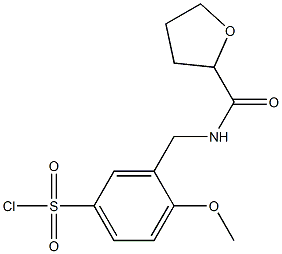 4-methoxy-3-[(oxolan-2-ylformamido)methyl]benzene-1-sulfonyl chloride Struktur