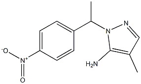 4-methyl-1-[1-(4-nitrophenyl)ethyl]-1H-pyrazol-5-amine Struktur