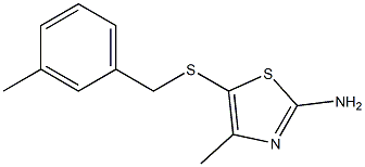 4-methyl-5-{[(3-methylphenyl)methyl]sulfanyl}-1,3-thiazol-2-amine Struktur