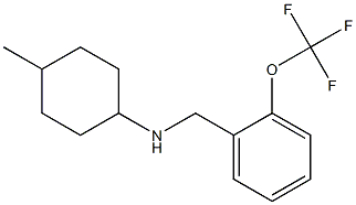 4-methyl-N-{[2-(trifluoromethoxy)phenyl]methyl}cyclohexan-1-amine Struktur