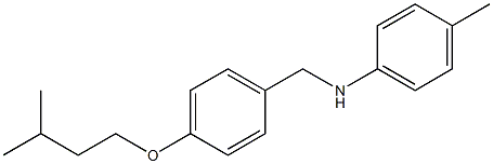 4-methyl-N-{[4-(3-methylbutoxy)phenyl]methyl}aniline Struktur