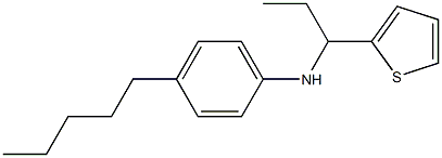 4-pentyl-N-[1-(thiophen-2-yl)propyl]aniline Struktur