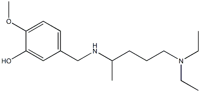 5-({[5-(diethylamino)pentan-2-yl]amino}methyl)-2-methoxyphenol Struktur