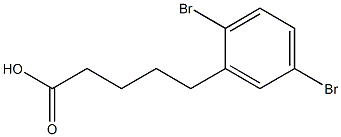 5-(2,5-dibromophenyl)pentanoic acid Struktur