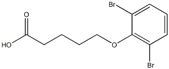 5-(2,6-dibromophenoxy)pentanoic acid Struktur