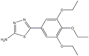 5-(3,4,5-triethoxyphenyl)-1,3,4-thiadiazol-2-amine Struktur