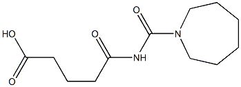 5-(azepan-1-ylcarbonylamino)-5-oxopentanoic acid Struktur