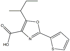 5-(butan-2-yl)-2-(thiophen-2-yl)-1,3-oxazole-4-carboxylic acid Struktur