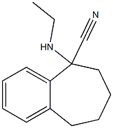 5-(ethylamino)-6,7,8,9-tetrahydro-5H-benzo[7]annulene-5-carbonitrile Struktur