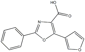 5-(furan-3-yl)-2-phenyl-1,3-oxazole-4-carboxylic acid Struktur