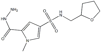 5-(hydrazinocarbonyl)-1-methyl-N-(tetrahydrofuran-2-ylmethyl)-1H-pyrrole-3-sulfonamide Struktur