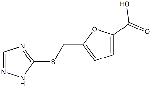 5-[(1H-1,2,4-triazol-5-ylthio)methyl]-2-furoic acid Struktur