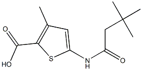 5-[(3,3-dimethylbutanoyl)amino]-3-methylthiophene-2-carboxylic acid Struktur