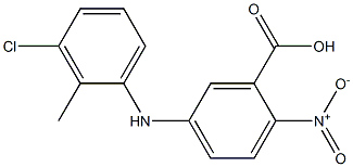 5-[(3-chloro-2-methylphenyl)amino]-2-nitrobenzoic acid Struktur