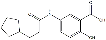 5-[(3-cyclopentylpropanoyl)amino]-2-hydroxybenzoic acid Struktur