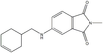 5-[(cyclohex-3-en-1-ylmethyl)amino]-2-methyl-2,3-dihydro-1H-isoindole-1,3-dione Struktur