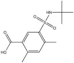 5-[(tert-butylamino)sulfonyl]-2,4-dimethylbenzoic acid Struktur