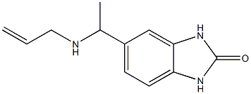 5-[1-(prop-2-en-1-ylamino)ethyl]-2,3-dihydro-1H-1,3-benzodiazol-2-one Struktur