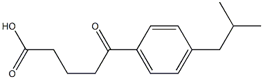 5-[4-(2-methylpropyl)phenyl]-5-oxopentanoic acid Struktur