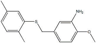 5-{[(2,5-dimethylphenyl)sulfanyl]methyl}-2-methoxyaniline Struktur