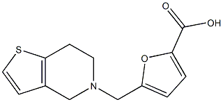 5-{4H,5H,6H,7H-thieno[3,2-c]pyridin-5-ylmethyl}furan-2-carboxylic acid Struktur