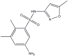 5-amino-2,3-dimethyl-N-(5-methyl-1,2-oxazol-3-yl)benzene-1-sulfonamide Struktur