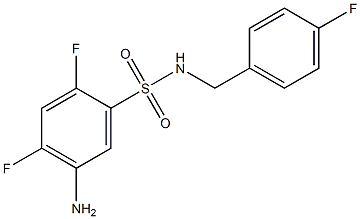 5-amino-2,4-difluoro-N-[(4-fluorophenyl)methyl]benzene-1-sulfonamide Struktur