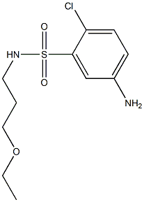 5-amino-2-chloro-N-(3-ethoxypropyl)benzene-1-sulfonamide Struktur