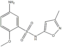 5-amino-2-methoxy-N-(3-methyl-1,2-oxazol-5-yl)benzene-1-sulfonamide Struktur