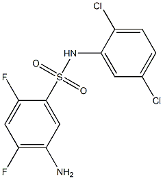 5-amino-N-(2,5-dichlorophenyl)-2,4-difluorobenzene-1-sulfonamide Struktur