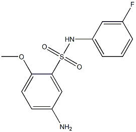 5-amino-N-(3-fluorophenyl)-2-methoxybenzene-1-sulfonamide Struktur