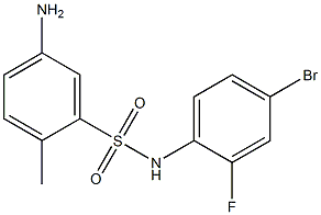 5-amino-N-(4-bromo-2-fluorophenyl)-2-methylbenzene-1-sulfonamide Struktur