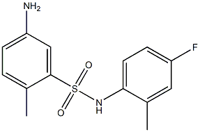 5-amino-N-(4-fluoro-2-methylphenyl)-2-methylbenzene-1-sulfonamide Struktur